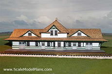 scratchbuilt CNR model railroad plans depot 