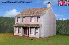 OO Scale cardstock structure terrace house