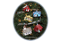 Glitter Houses from Christmasvillage.co