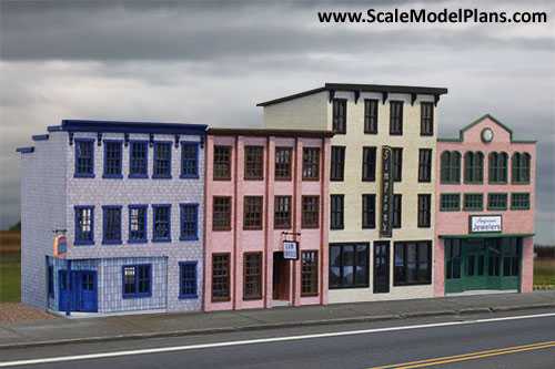 Main street U.S.A. HO scale structure plans